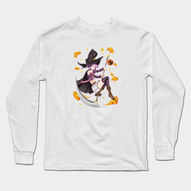 Karin Halloween Background Long Sleeve T-Shirt by Antonydraws